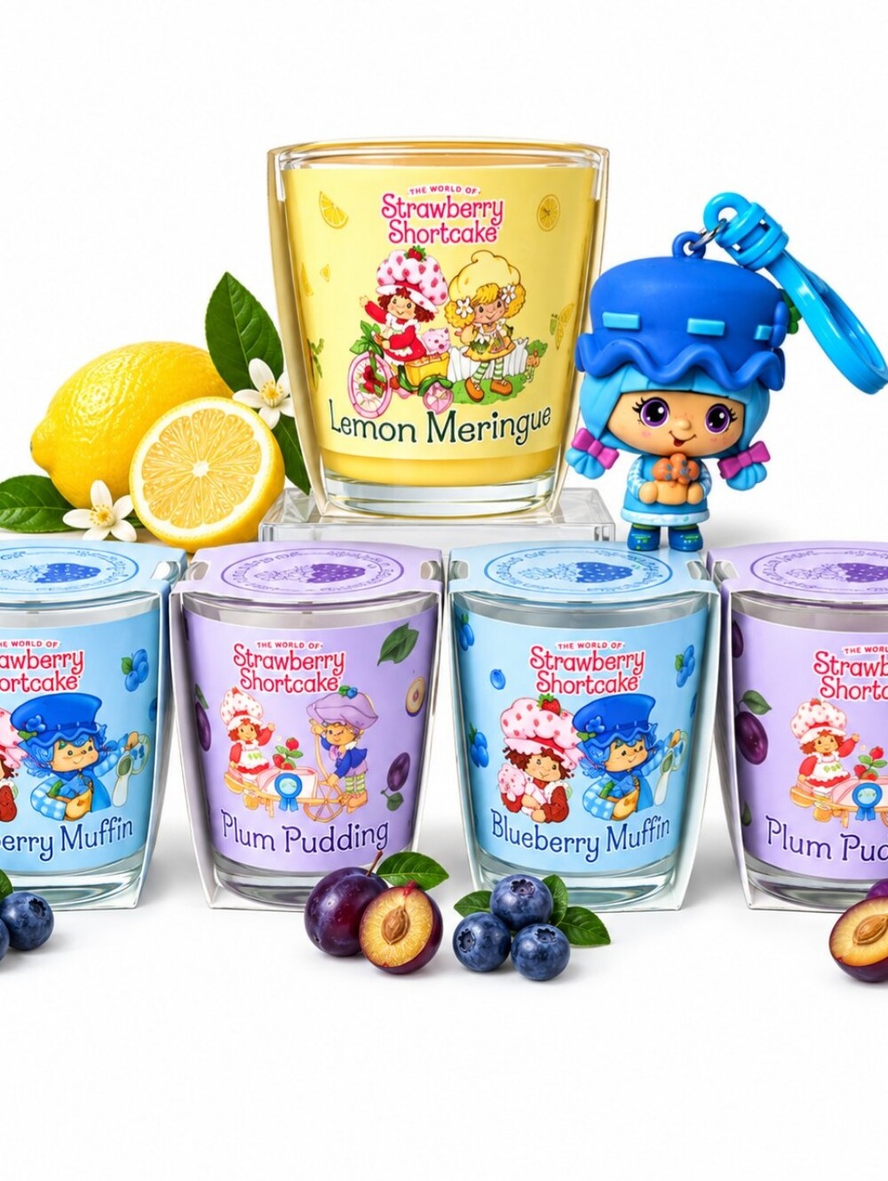 Strawberry Shortcake 5-PC Candles + Keychain 3 oz